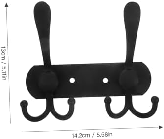 Holibanna 3-Piece Wall Hooks Black Towel Hooks Key Hangers