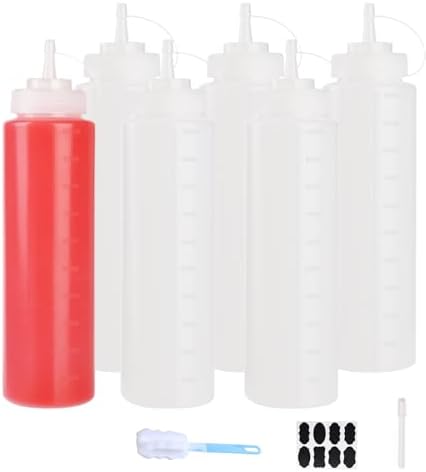 Belinlen 6 Pack 32 oz Squeeze Bottles for Sauces 1