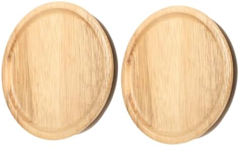 Alipis 2pcs Wooden Mason Jar Lids with Silicone Seals