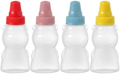 Homoyoyo 4pcs Mini Ketchup Bear Squeeze Bottles