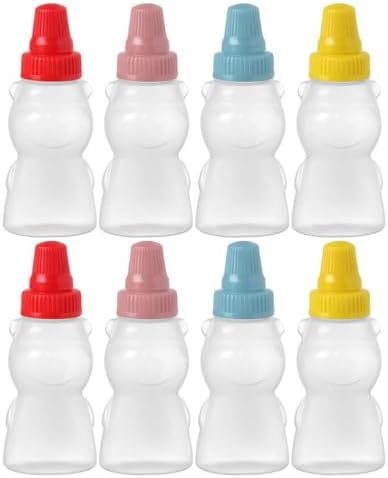 MAGICLULU 8pcs Bear Shape Condiment Squeeze Bottles