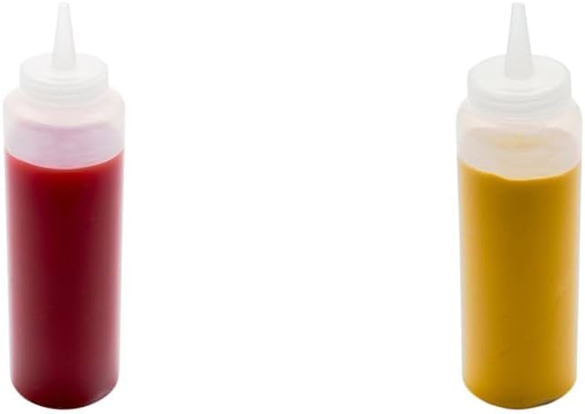 Restaurantware 12 8 Oz Condiment Squeeze Bottles With Lids