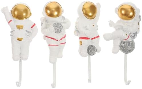 FOMIYES 4Pcs Astronaut Shape Wall Hooks 1