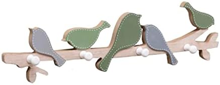 NEWCIX Wall-Mounted Childrens Coat Rack with Hooks