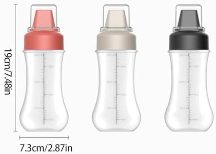 PHEZEN 2PCS 280ml Leak Proof Condiment Bottles