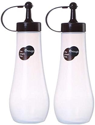 Kasuki Plastic Condiment Squeeze Bottles with Funnel and Marker