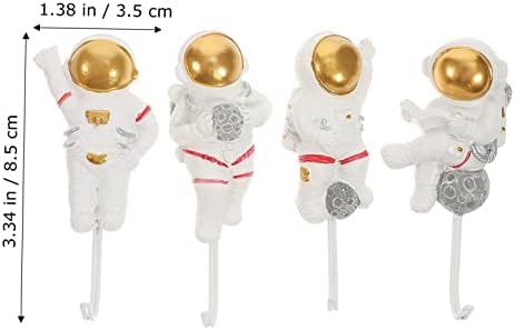 VICASKY 4pcs Space-Themed Astronaut Hooks Wall Decor 1