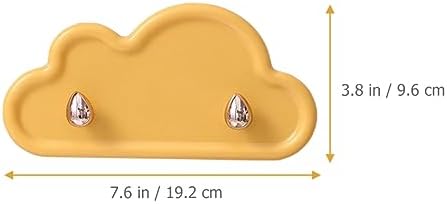 HOMSFOU Adhesive Cloud Key Hooks 4 Pack