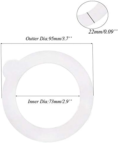 6Pcs White Silicone Canning Gasket Seals for Mason Jars