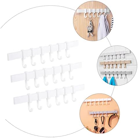 LIFKOME 3Pcs Sticky Hook Rack for Kitchen and Bathroom