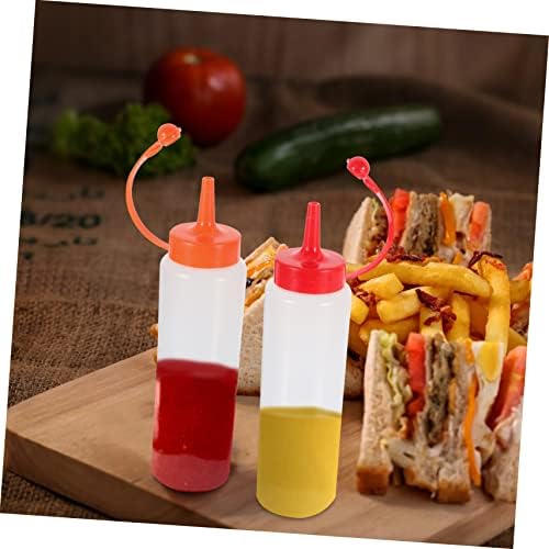 2PCS Salad Dressing Squeeze Bottles with Lids
