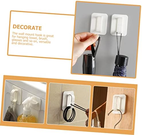 Cabilock 6Pcs Wall Adhesive Hooks Key Holder for Bathroom Kitchen 1