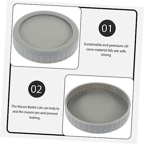 PHENOFICE 2 Pack Wide Mouth Mason Jar Lids Set for Canning