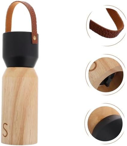 OKUMEYR Manual Wooden Pepper Grinder with Black Top