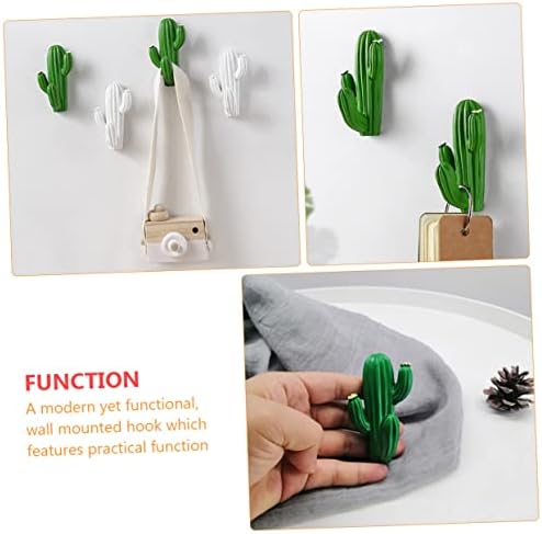 BESTonZON 2pcs Cactus Hook Resin Wall Storage Hooks