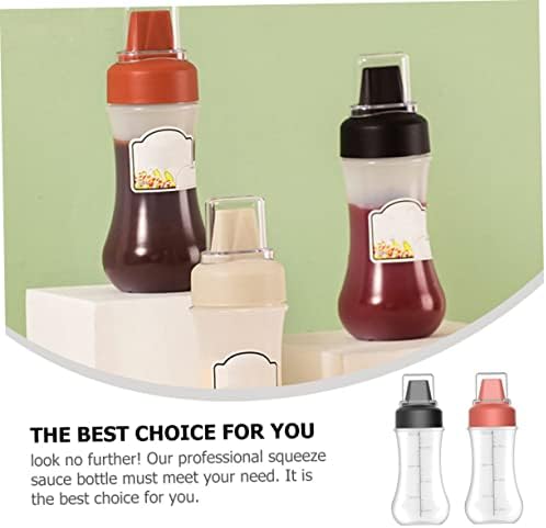 PRETYZOOM 2pcs Condiment Squeeze Bottles Set for Ketchup Salad Dressing Mustard