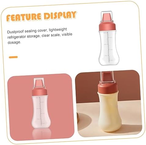 BRIGHTFUFU Plastic Squeeze Condiment Bottle 350ml Red