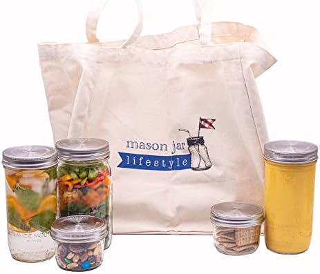 Mason Jar Lifestyle 5 Pack Heavy Duty Lids with Silicone Liners