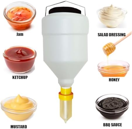 Vitasunhow Large Condiment Dispenser 55L Refillable Leak Proof