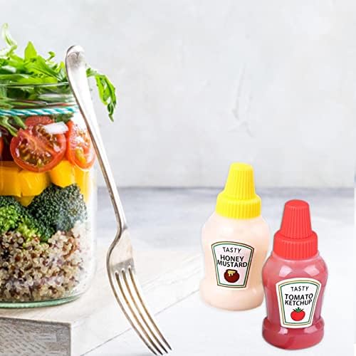 Kumprohu Ketchup Bottles Refillable Squeeze Jar for Condiments