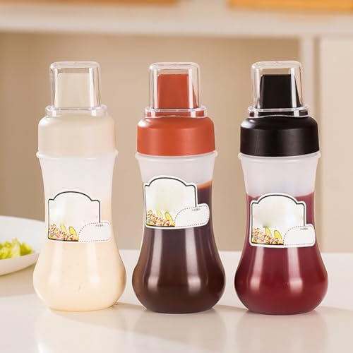 PHEZEN 2PCS 280ml Leak Proof Condiment Bottles