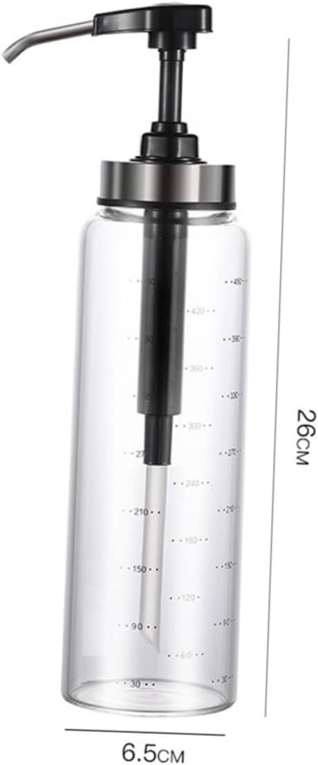 Luxshiny Metal Glass Honey Dispenser Jar