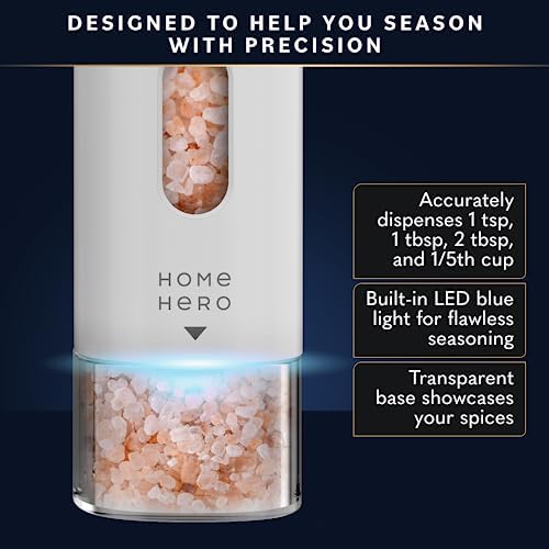 Home Hero Salt Pepper Grinder with 23 Pcs Granite Cookware Set