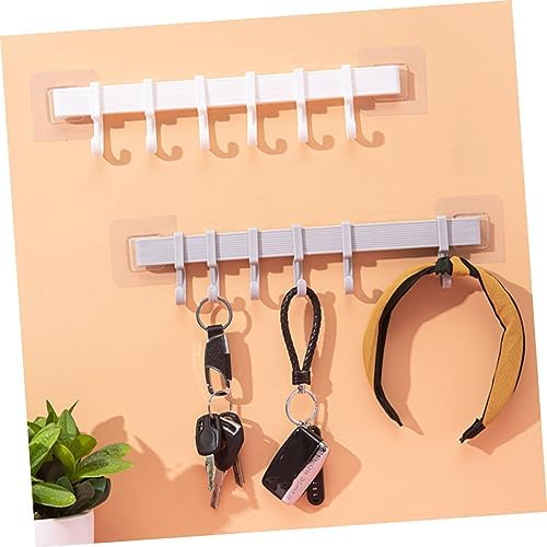 LIFKOME 3Pcs Sticky Hook Rack for Kitchen and Bathroom