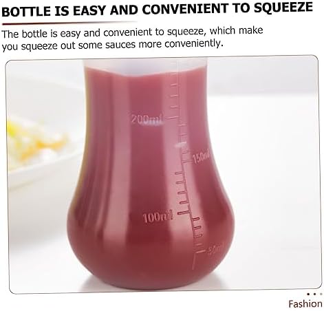 SHOWERORO 2pcs Condiment Squeeze Bottles Set Clear Nozzle