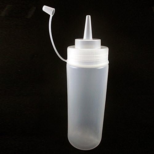 6 Clear Plastic Squeeze Bottles 12Oz Condiment Dispenser
