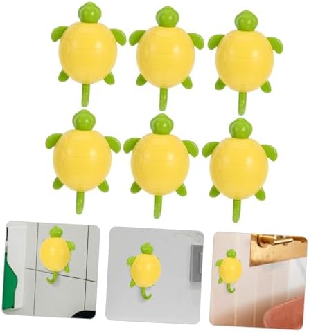 CHILDWEET 6pcs Adhesive Turtle Hooks for Home Use