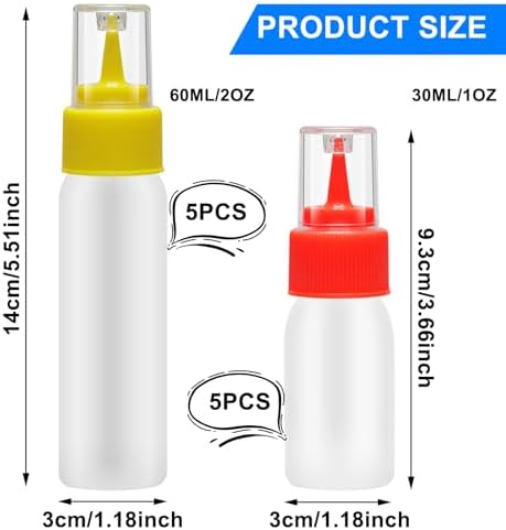 Lenpestia 10 Pcs Cookie Icing Squeeze Bottles Set