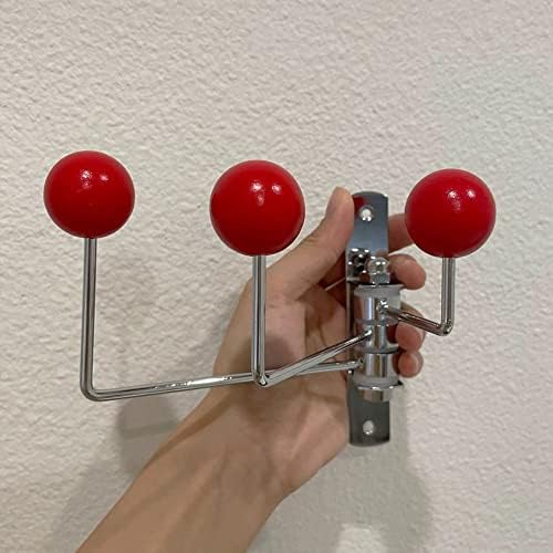 ImyHok Red Wall Hook with Wood Dots and Swivel Design