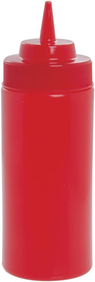 TableCraft Wide Mouth Squeeze Bottle Red 16oz 6Pack