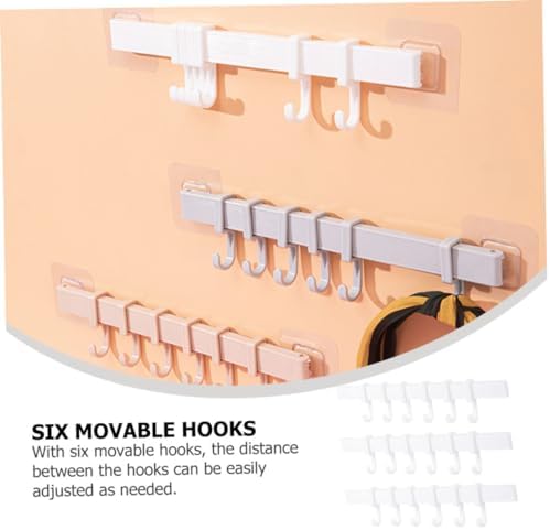 Yardenfun Plastic Adhesive Hook Rack Bathroom Towel Holder
