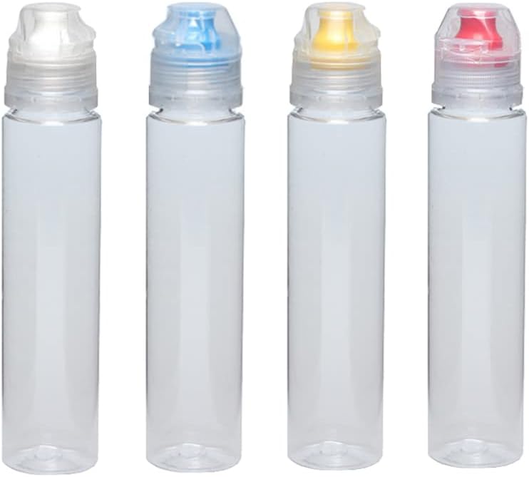 4pcs Flip Top Leakproof Honey Squeeze Bottles for Camping and Kitchen Use