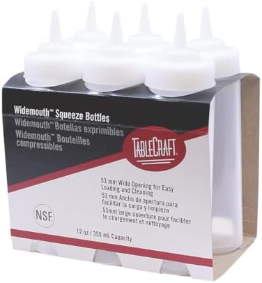 Tablecraft 12 oz Squeeze Dispenser 6 Pkg