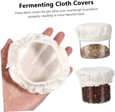PRETYZOOM 4pcs Cotton Jar Lids for Canning Storage 1