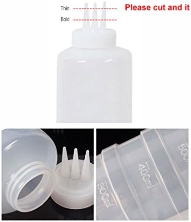 GARASANI 3 Hole Condiment Squeeze Bottle 24oz