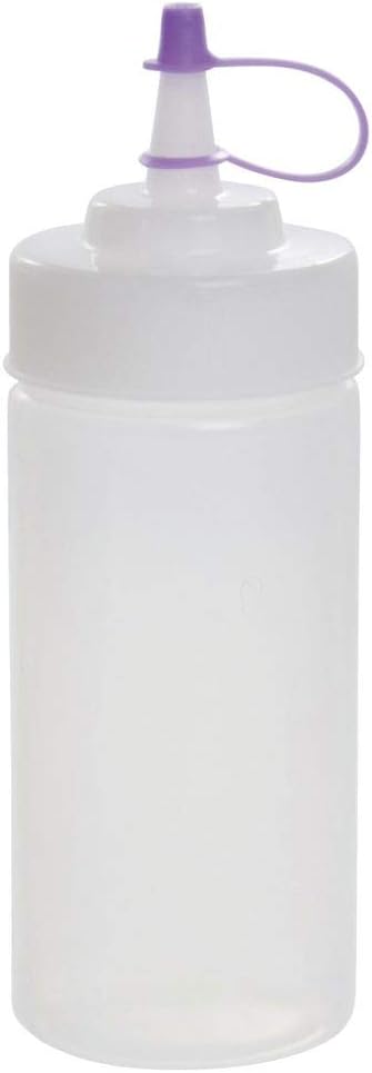 Tablecraft 8 Oz Clear Polyethylene Widemouth Squeeze Bottle