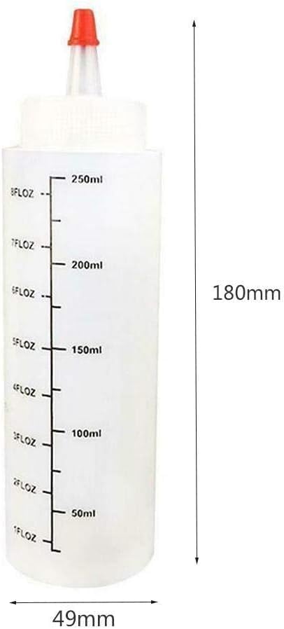 BWESOO 250ml Squeeze Condiment Bottle with Nozzle