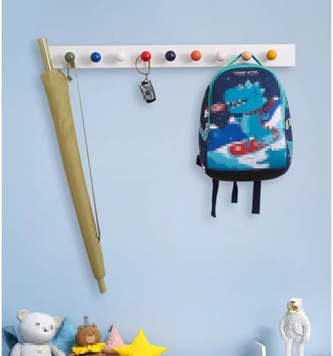 JITEM Kids Wall Coat Rack Wooden Peg Rack