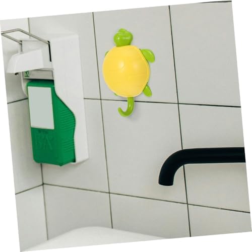 6pcs Adhesive Wall Hooks with Cute Turtle Design