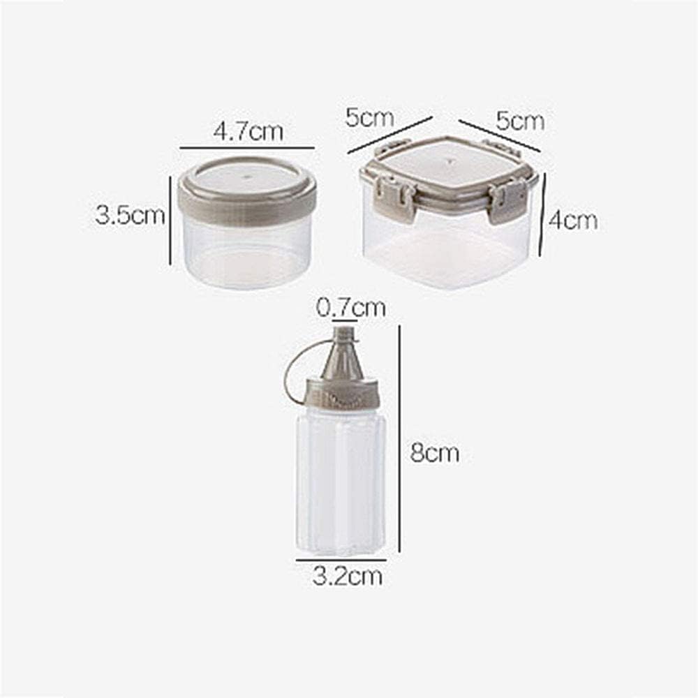 4pcs Mini Plastic Sauce Seasoning Box with Lid