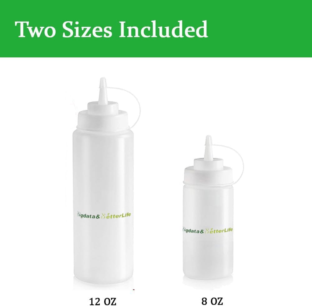 BigdataBetterLife Condiment Squeeze Bottles Set