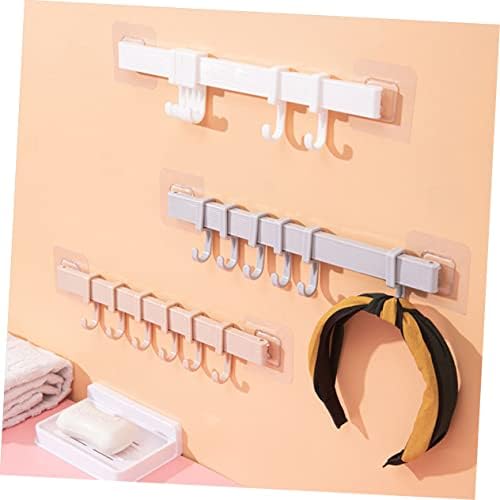 Chrome Adhesive Hooks 6-Piece Set for Bathroom and Kitchen