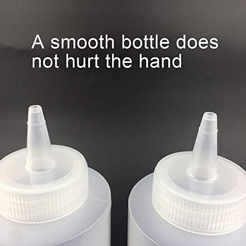 Meideli Clear BPA-Free Condiment Squeeze Bottles 8oz