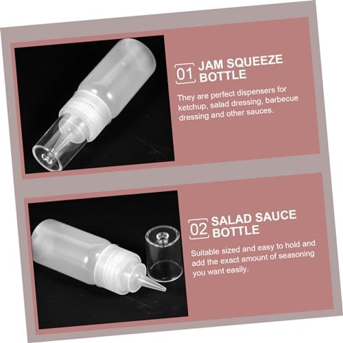 MAGICLULU 2PCS 30ML Squeeze Condiment Bottles