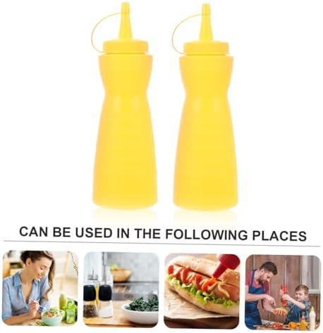 12oz 400ml Yellow Plastic Squeeze Bottles for Condiments