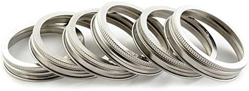Trellis Co Stamped Stainless Steel Canning Jar Bands 6 Pack